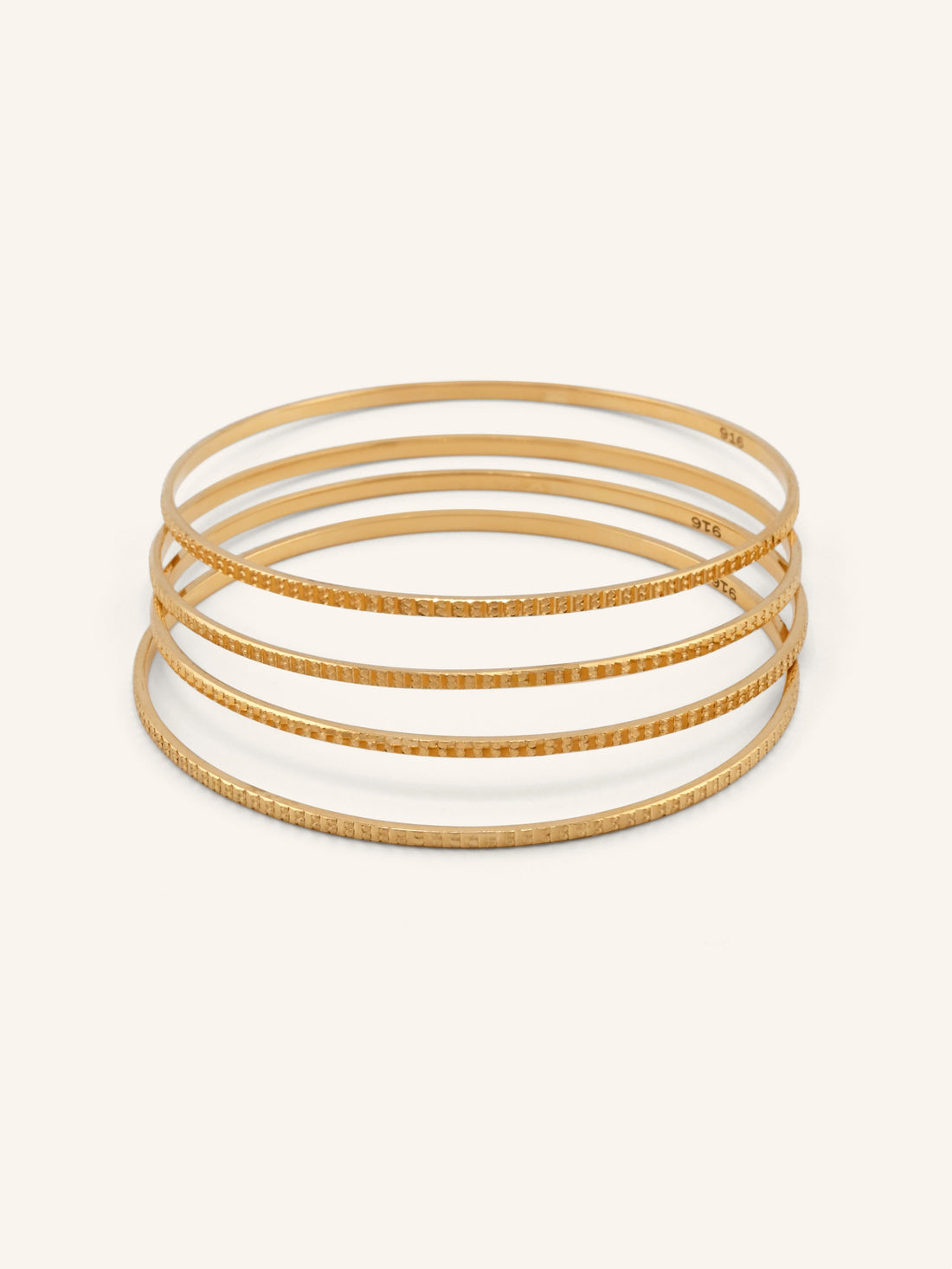 22ct Gold 4 Piece Bangle