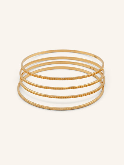 22ct Gold 4 Piece Bangle