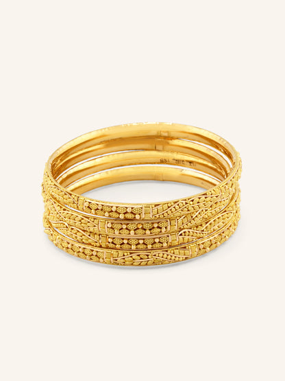 22ct Gold Filigree 6 Piece Bangles