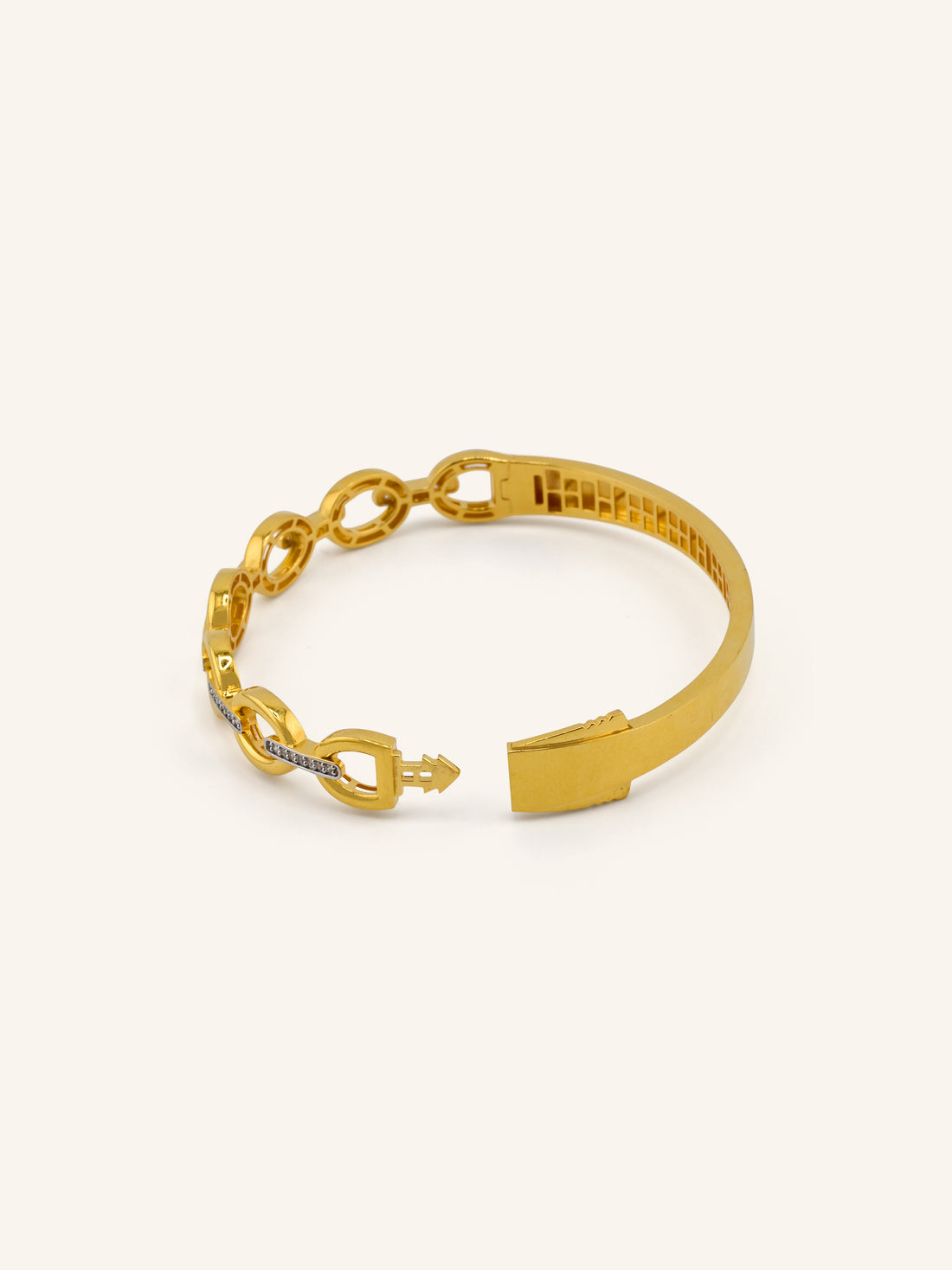 22ct Gold CZ Bangle