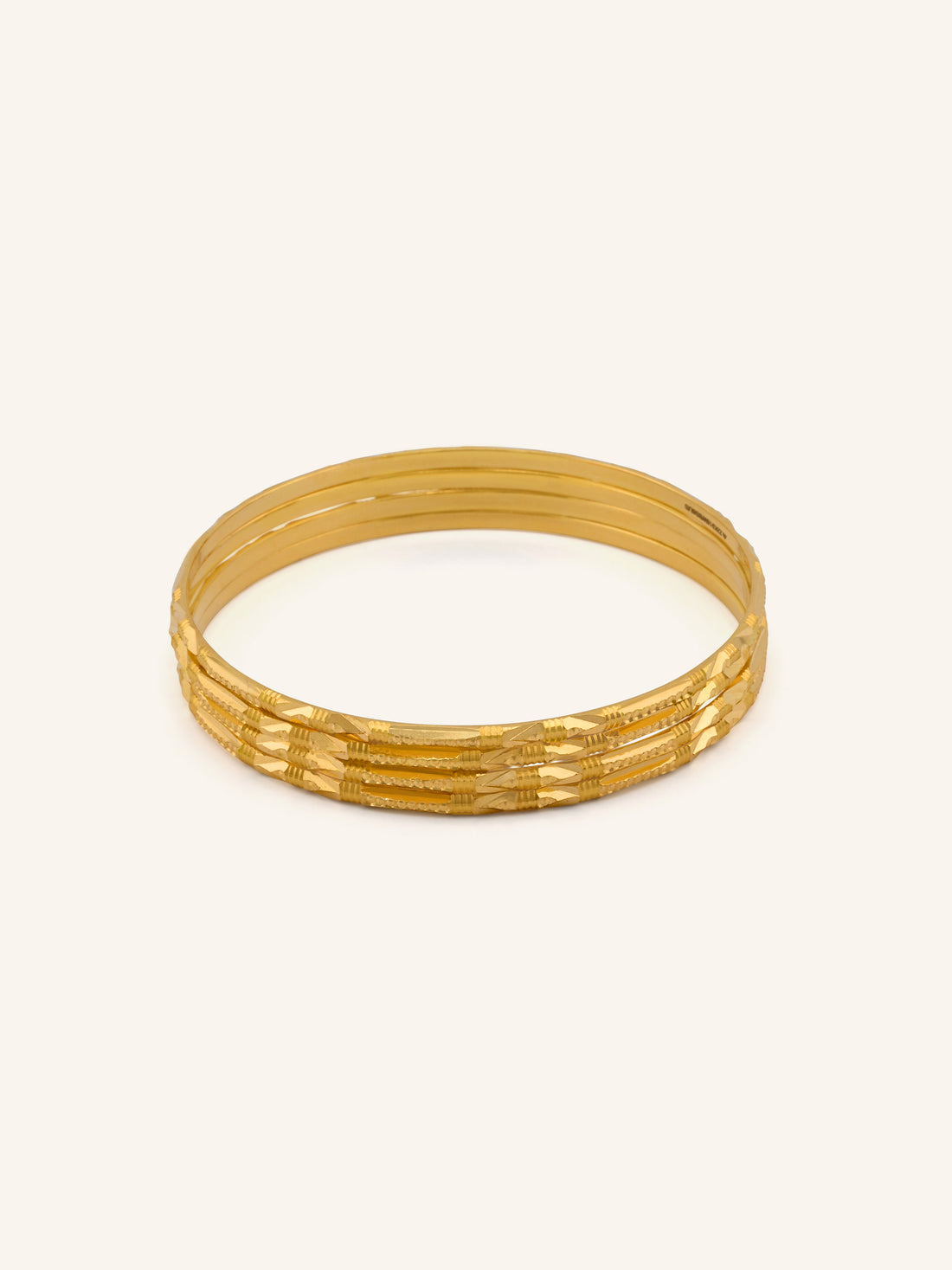 22ct Gold 4 Piece Solid Bangles