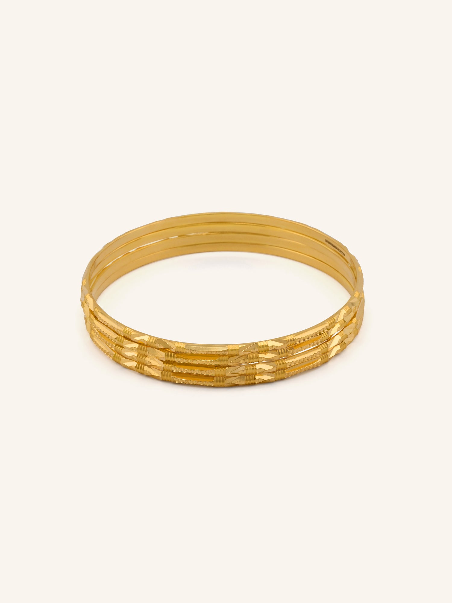 22ct Gold 4 Piece Solid Bangles