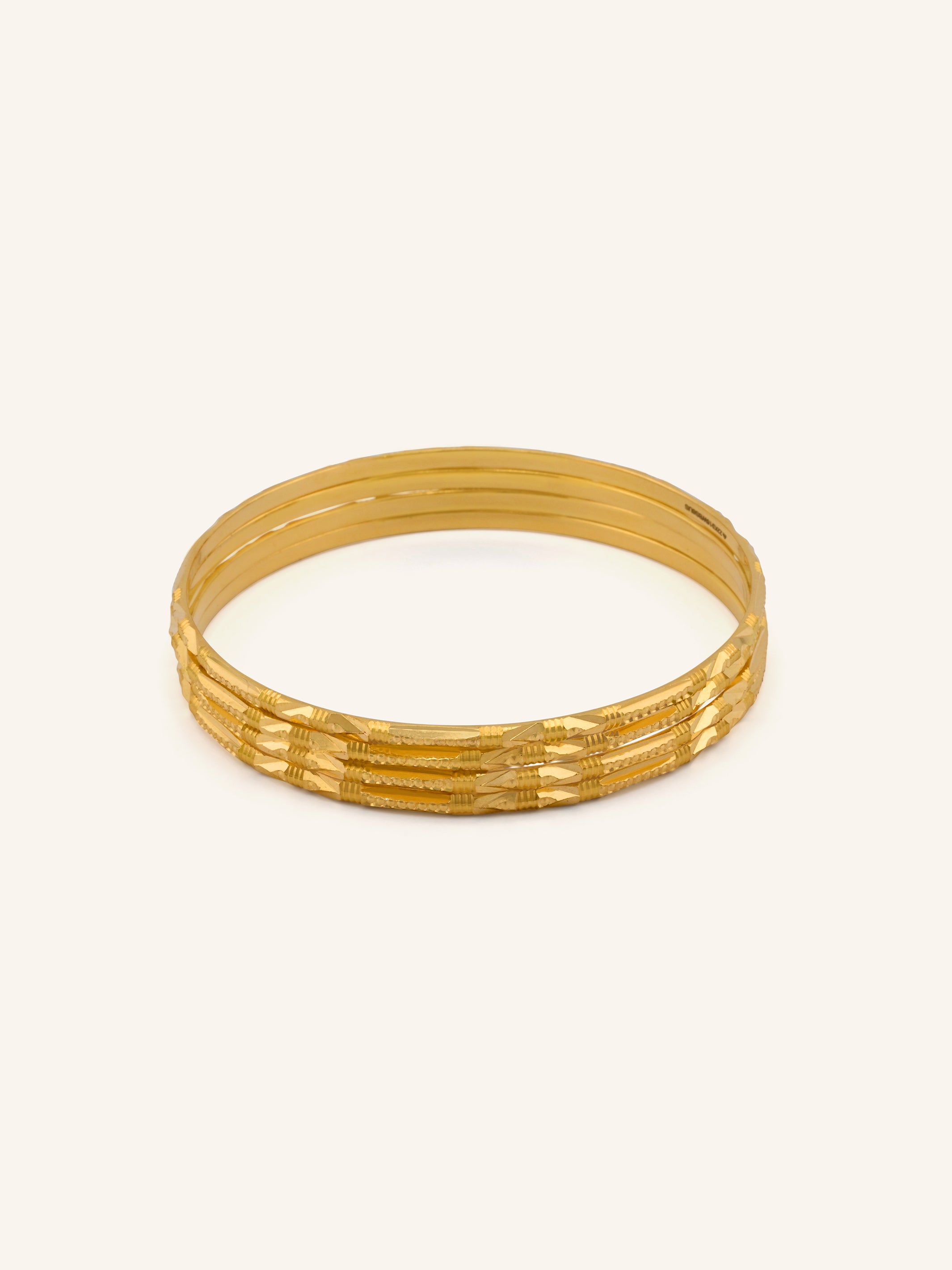 22ct Gold 4 Piece Solid Bangles