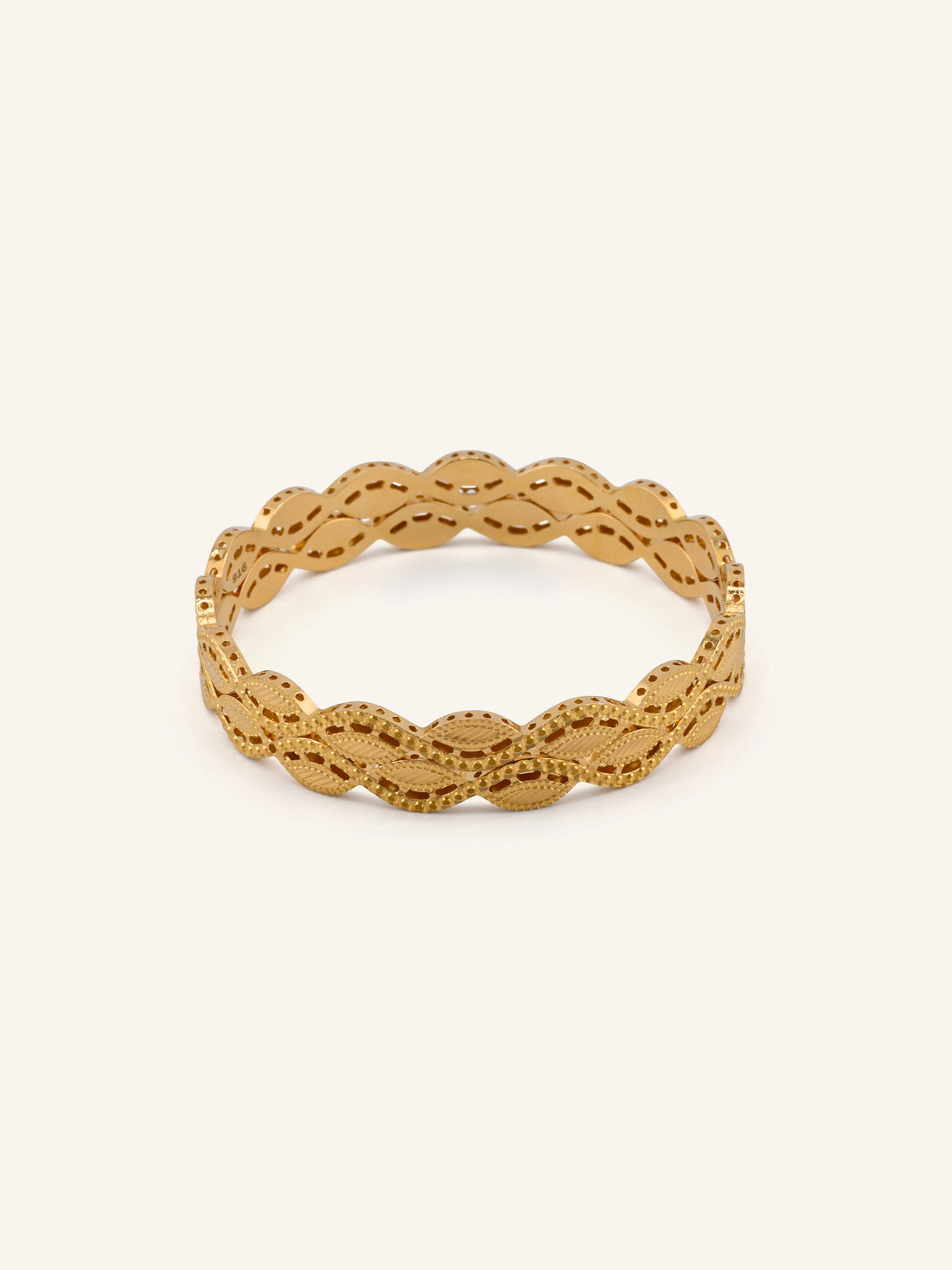 22ct Gold Cut Work 2 Piece Bangle