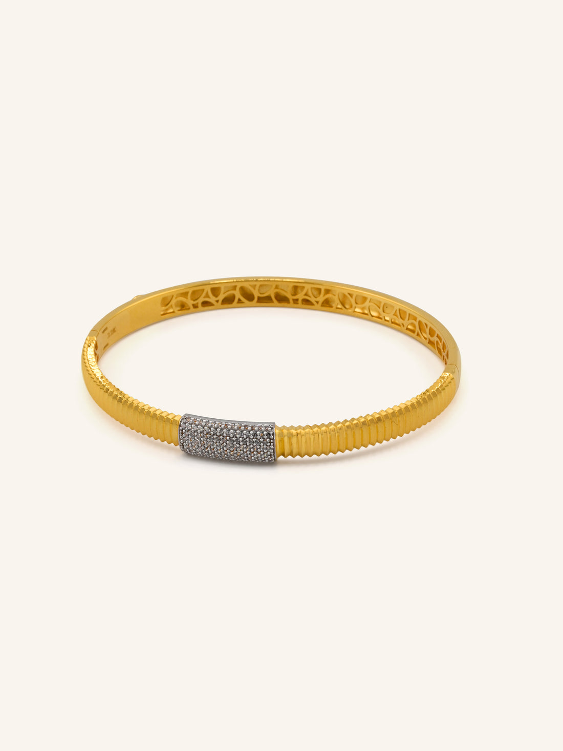22ct Gold CZ Bangle