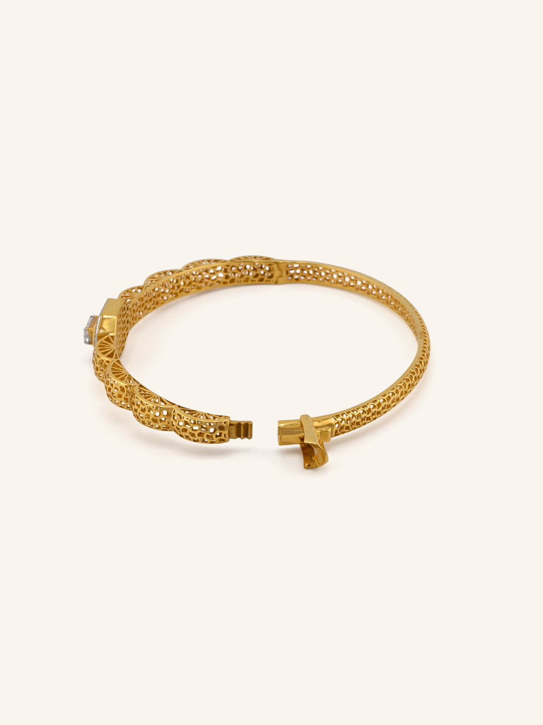 22ct Gold CZ Bangle
