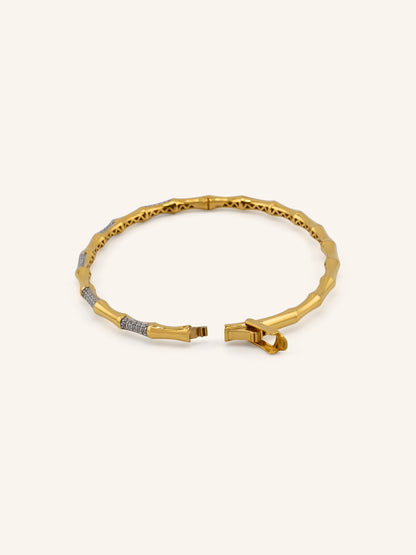 22ct Gold CZ Bangle