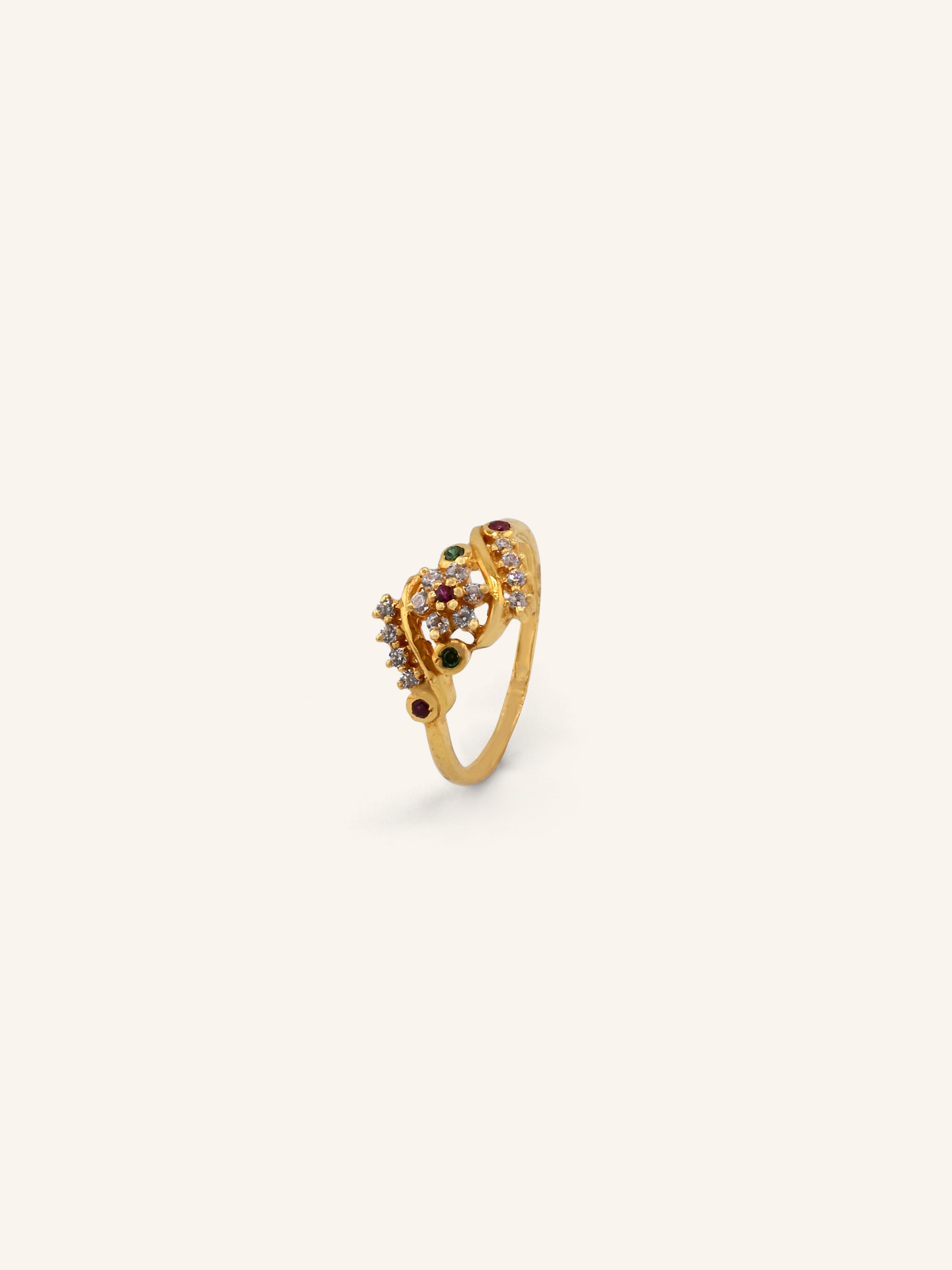 22ct Gold CZ Ladies Ring