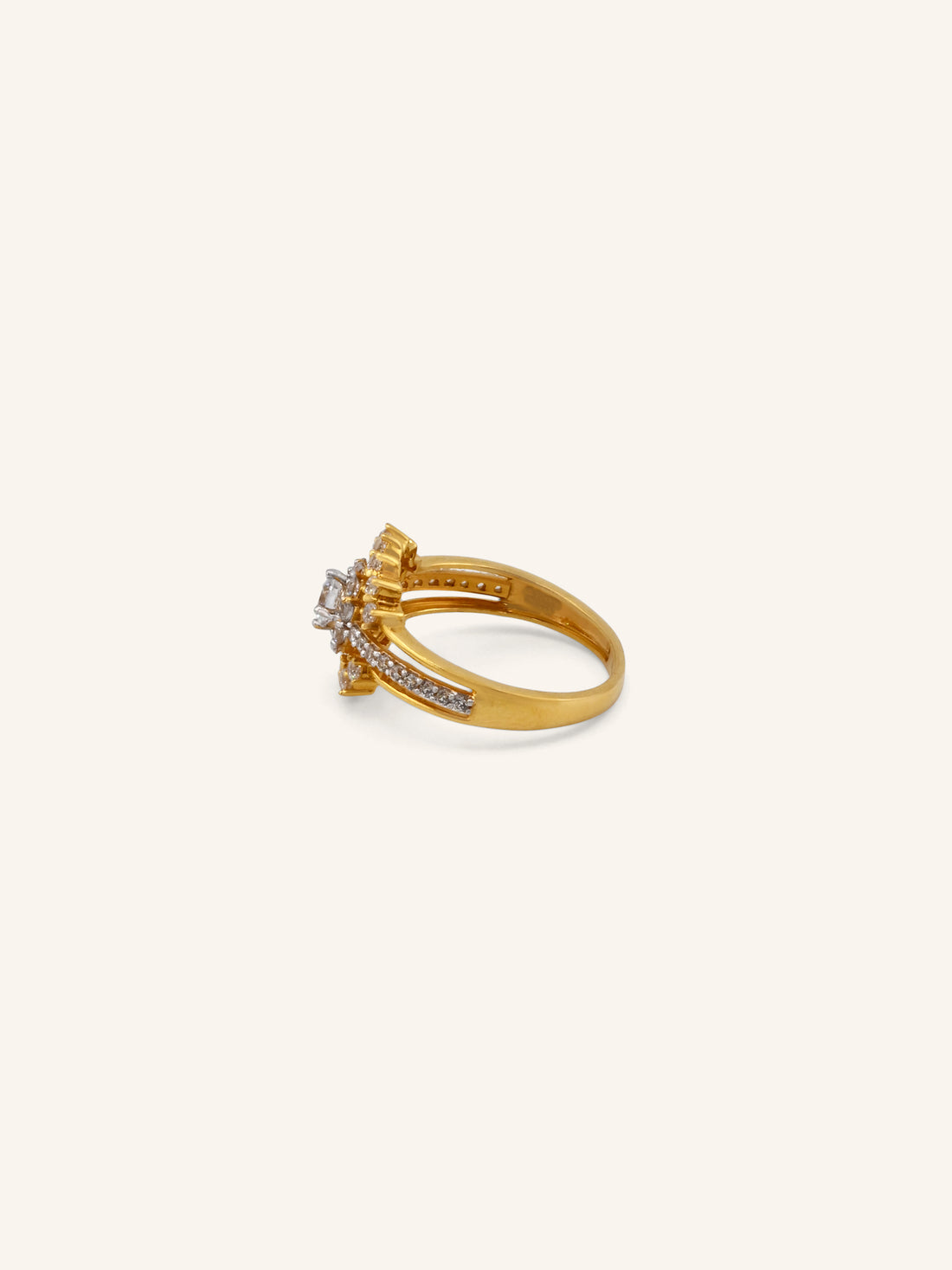 22ct Gold CZ Ladies Ring
