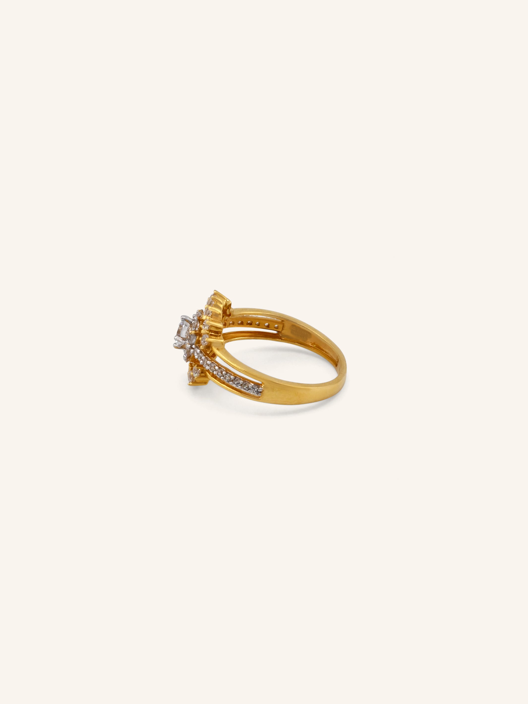 22ct Gold CZ Ladies Ring