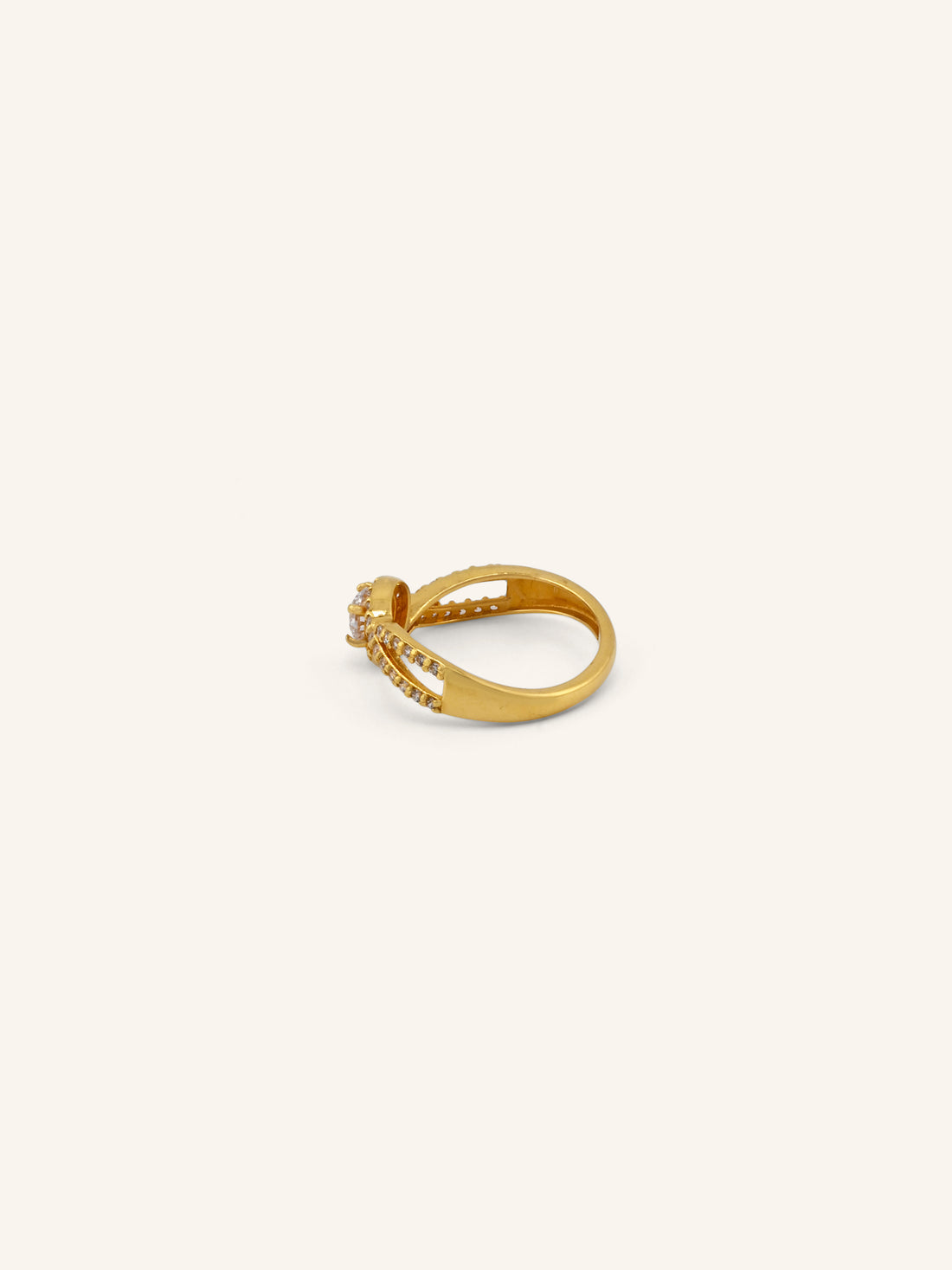 22ct Gold CZ Ladies Ring