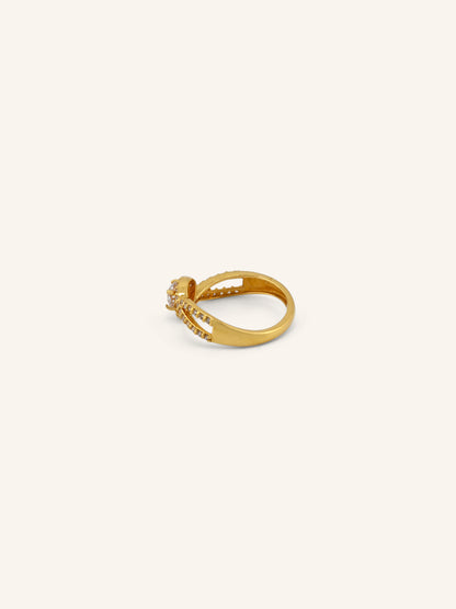 22ct Gold CZ Ladies Ring