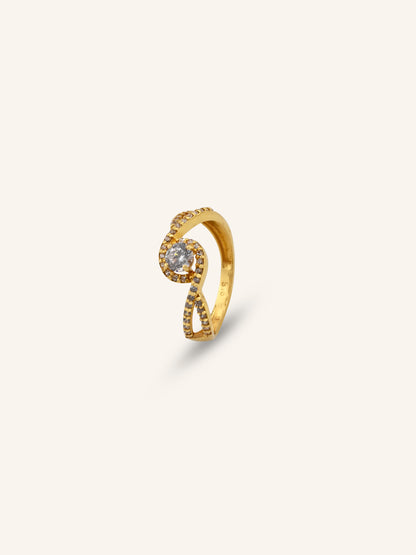 22ct Gold CZ Ladies Ring