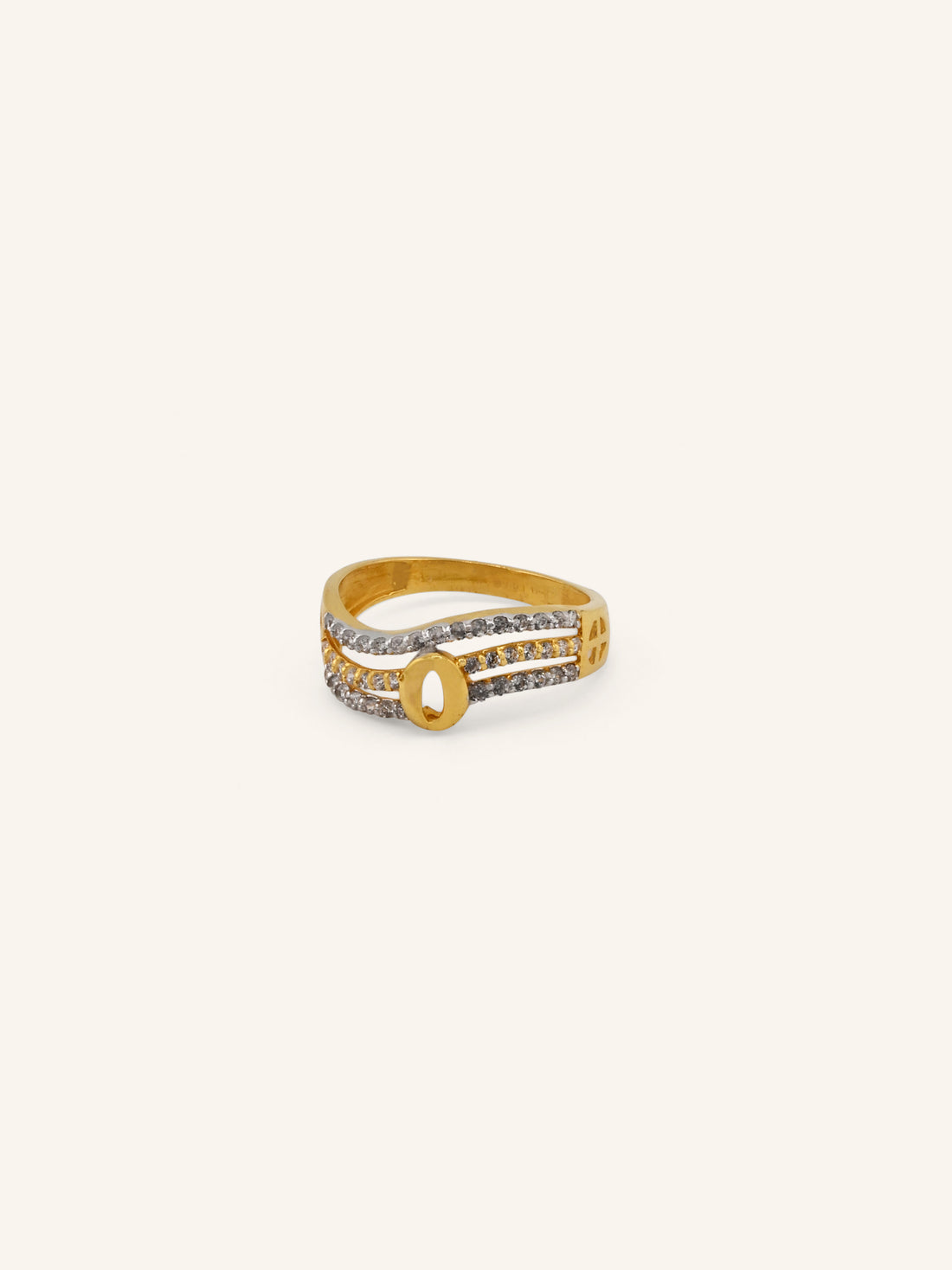 22ct Gold CZ Ladies Ring