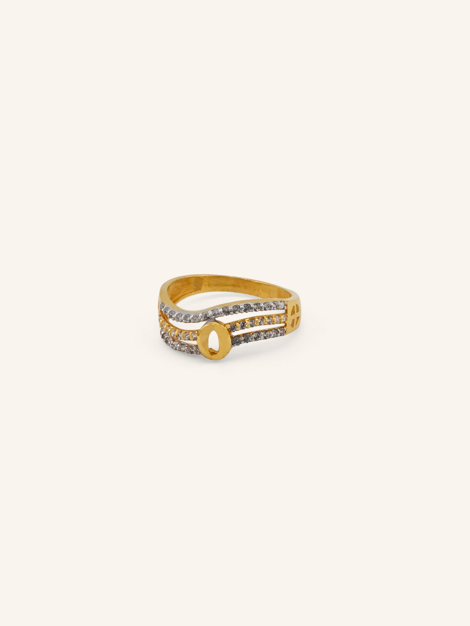 22ct Gold CZ Ladies Ring