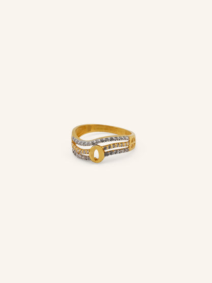 22ct Gold CZ Ladies Ring