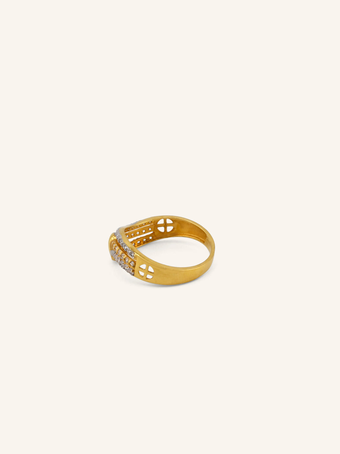 22ct Gold CZ Ladies Ring