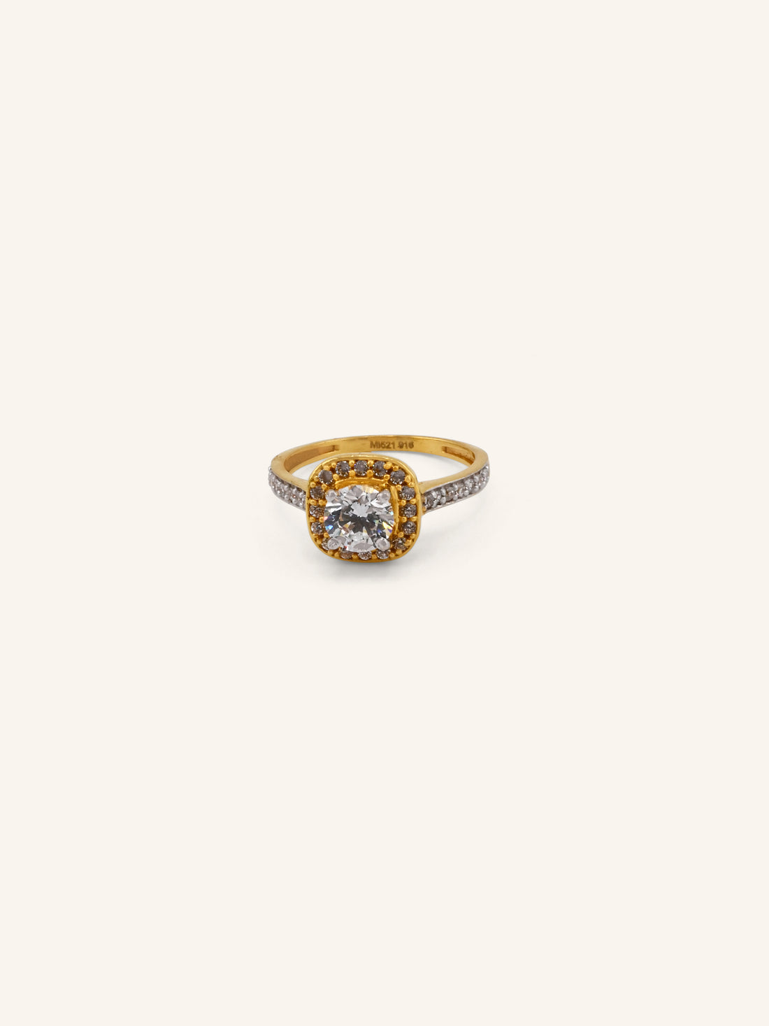 22ct Gold CZ Ladies Ring