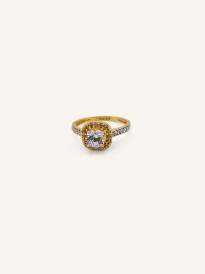 22ct Gold CZ Ladies Ring
