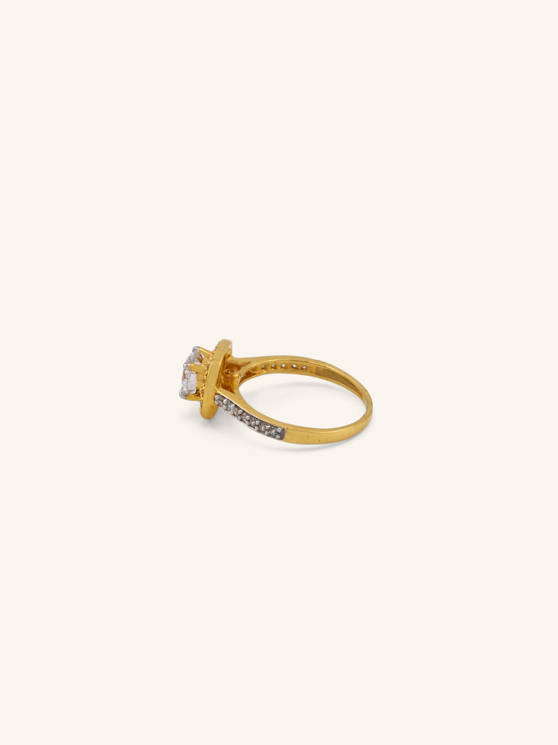22ct Gold CZ Ladies Ring