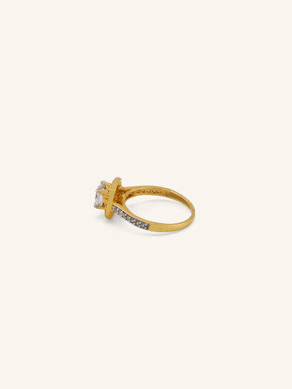 22ct Gold CZ Ladies Ring