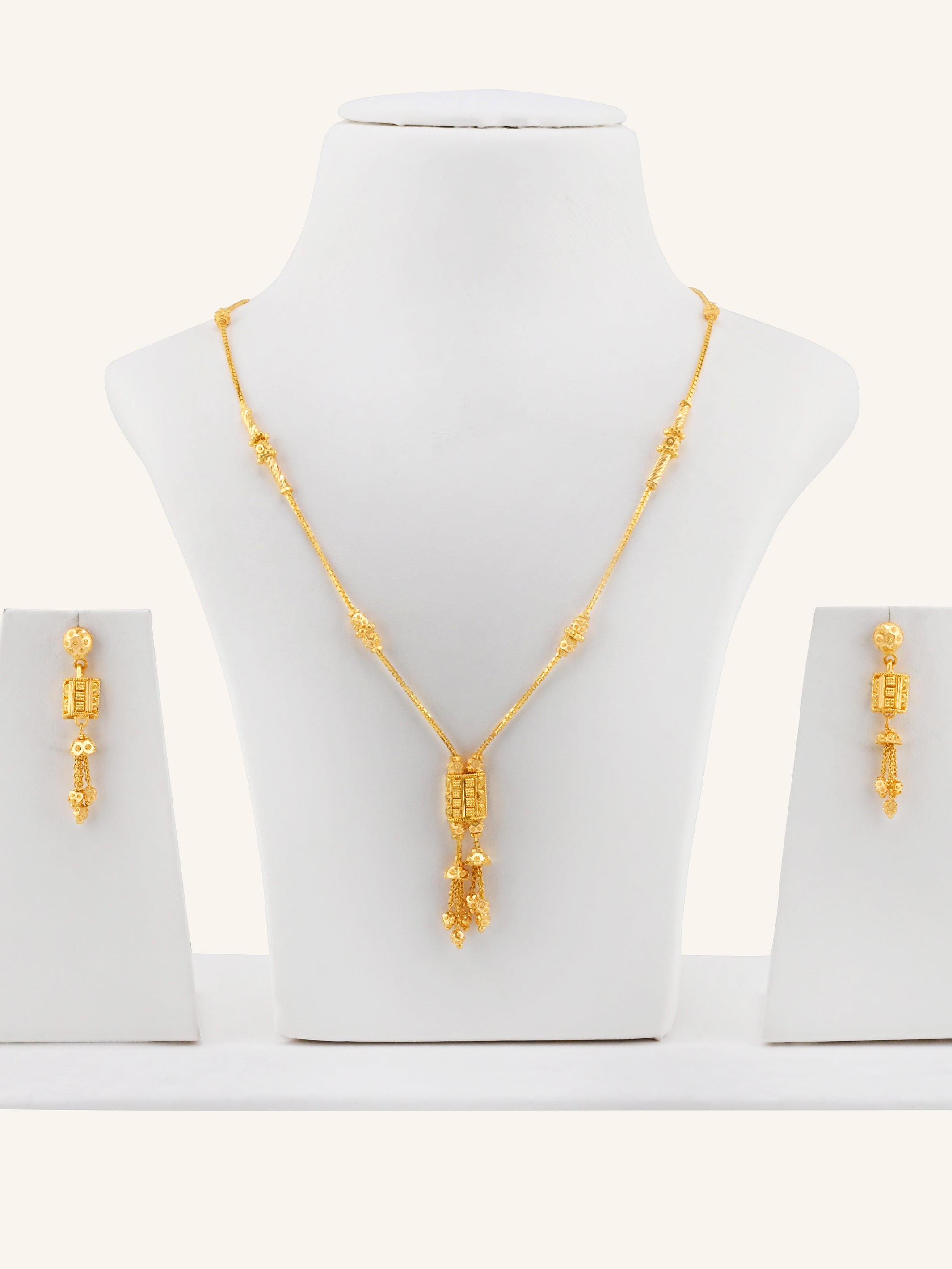 22ct Gold Ball Necklace Set