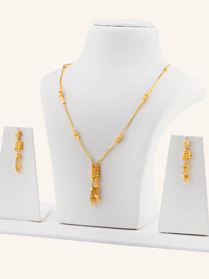 22ct Gold Ball Necklace Set
