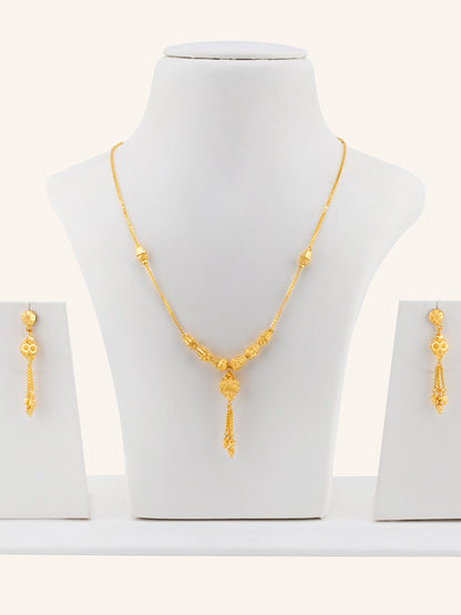 22ct Gold Ball Necklace Set