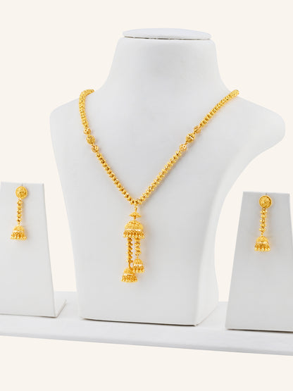 22ct Gold Jhumki Necklace Set