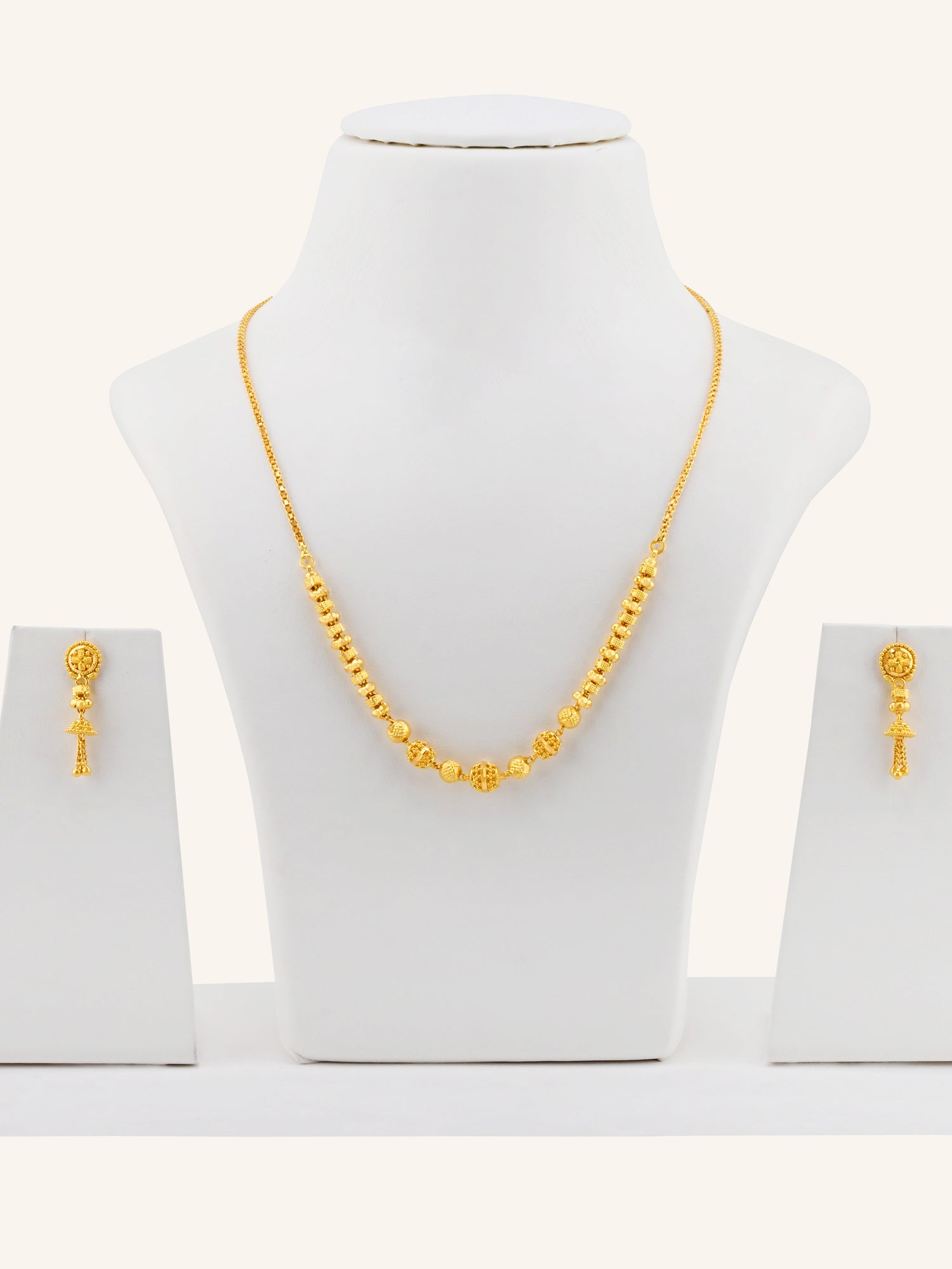 22ct Gold Ball Necklace Set