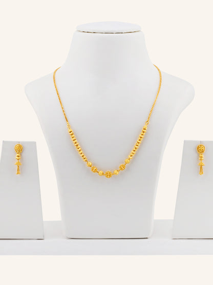 22ct Gold Ball Necklace Set