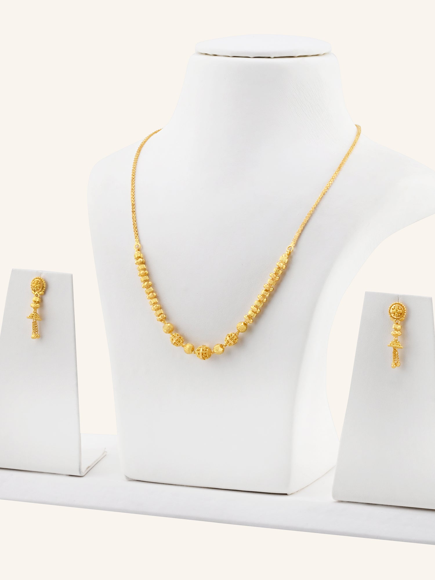22ct Gold Ball Necklace Set