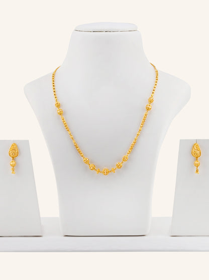 22ct Gold Ball Necklace Set