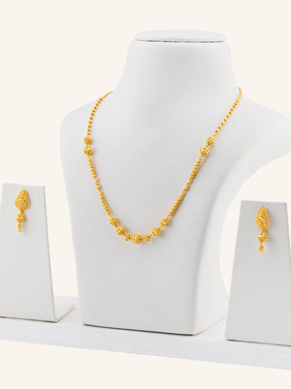 22ct Gold Ball Necklace Set