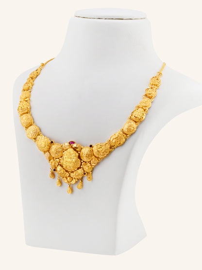 22ct Gold CZ Laxmiji Necklace Only