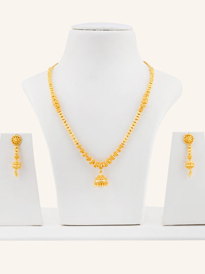 22ct Gold Jhumki Necklace Set