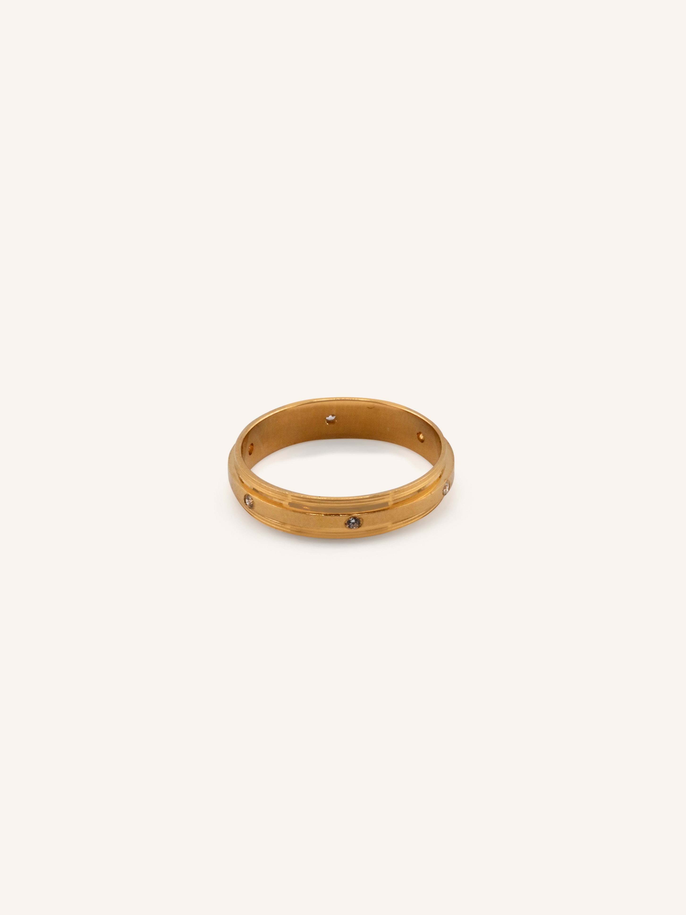 22ct Gold CZ Band Ring
