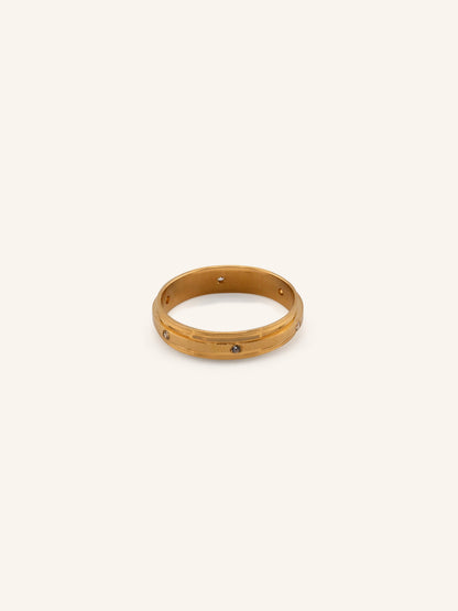 22ct Gold CZ Band Ring
