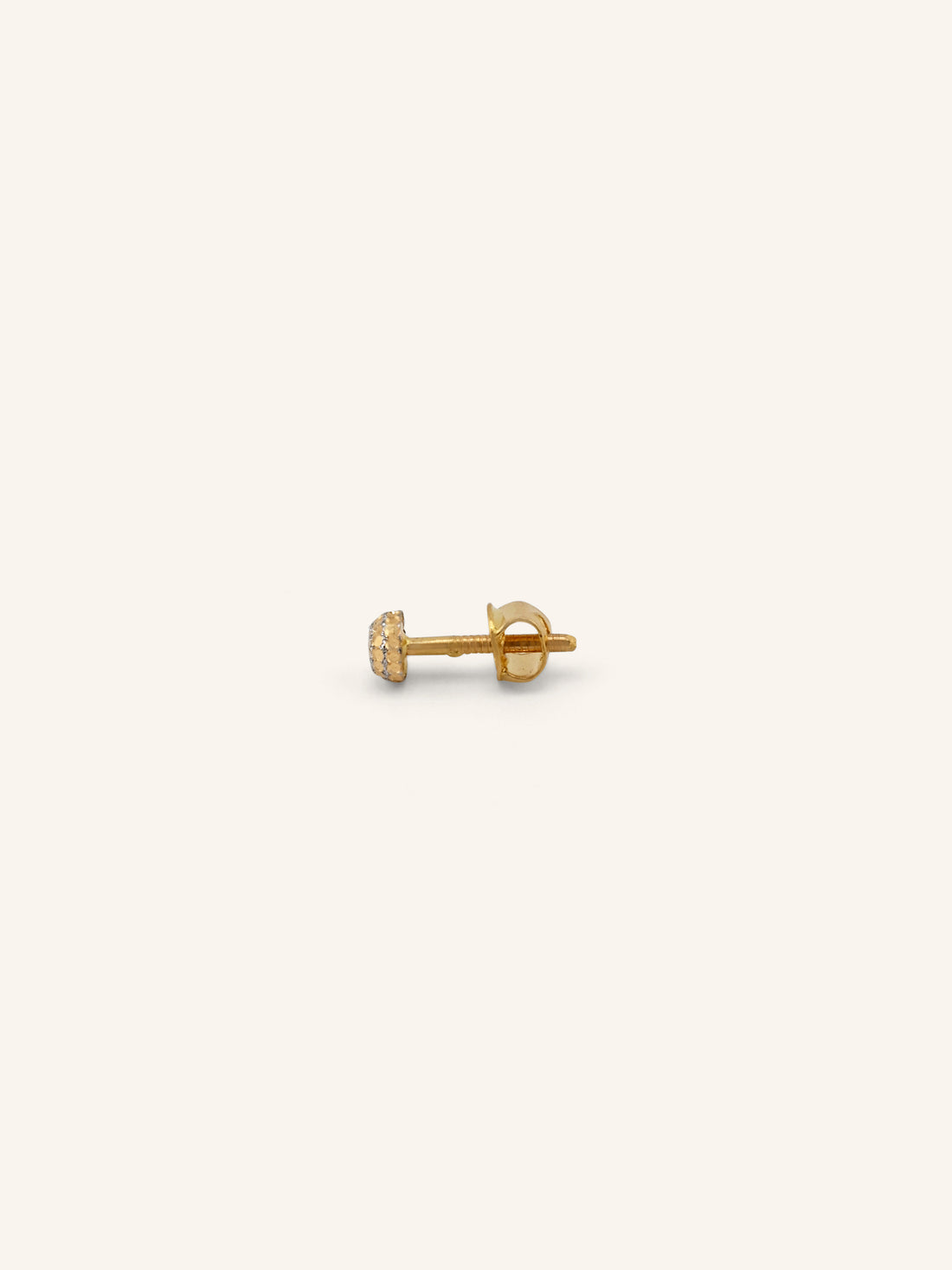 22ct Gold Two Tone Tops Earrings