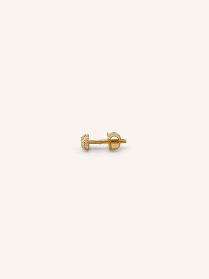 22ct Gold Two Tone Tops Earrings