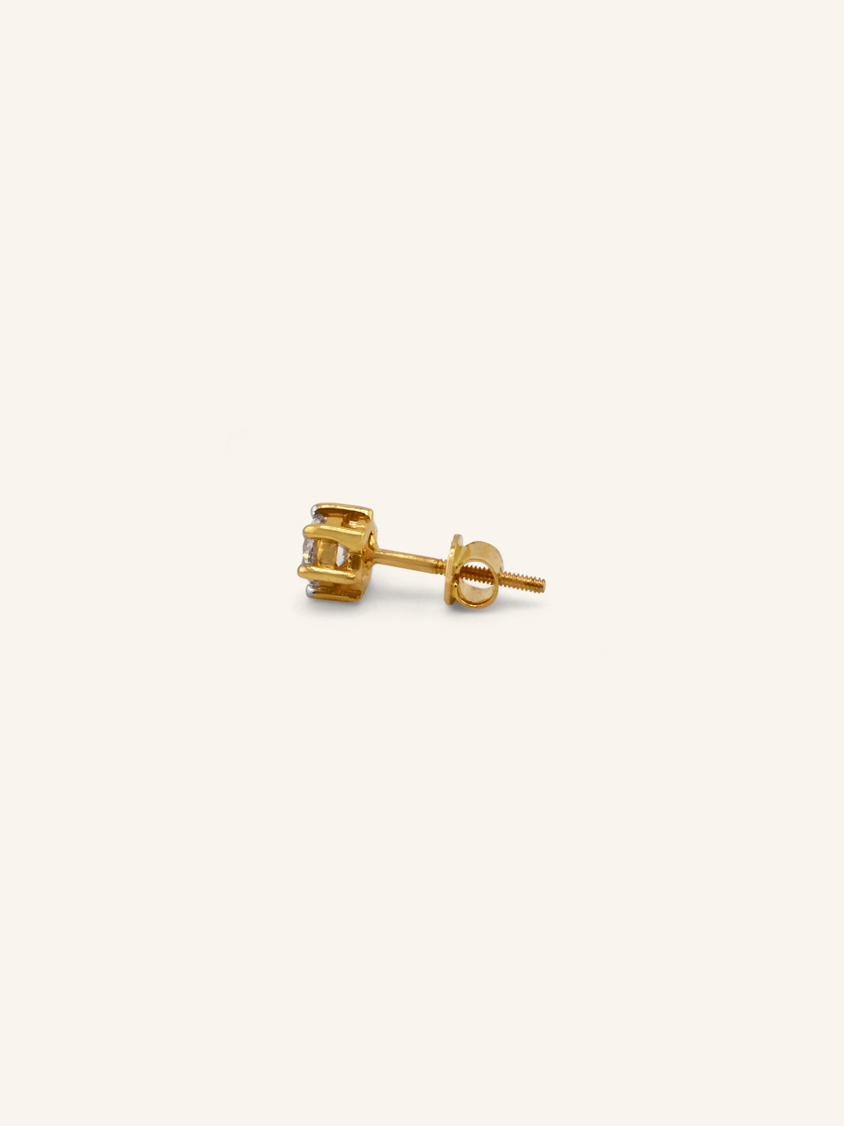 22ct Gold CZ Stud Earrings