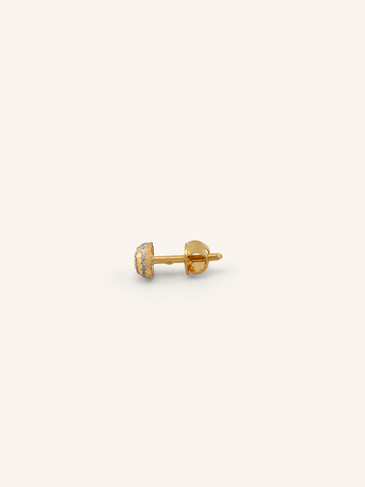 22ct Gold Two Tone Tops Earrings