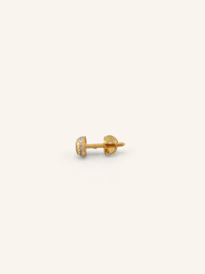 22ct Gold Two Tone Tops Earrings