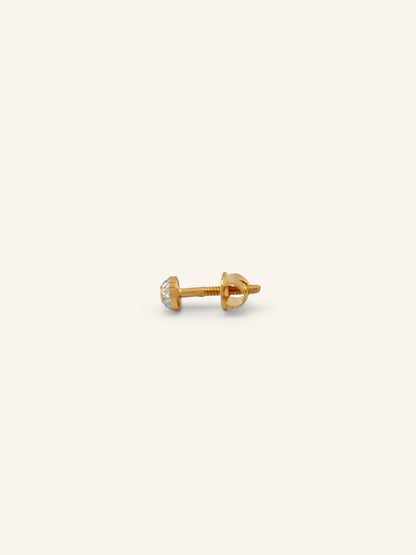 22ct Gold Two Tone Tops Earrings