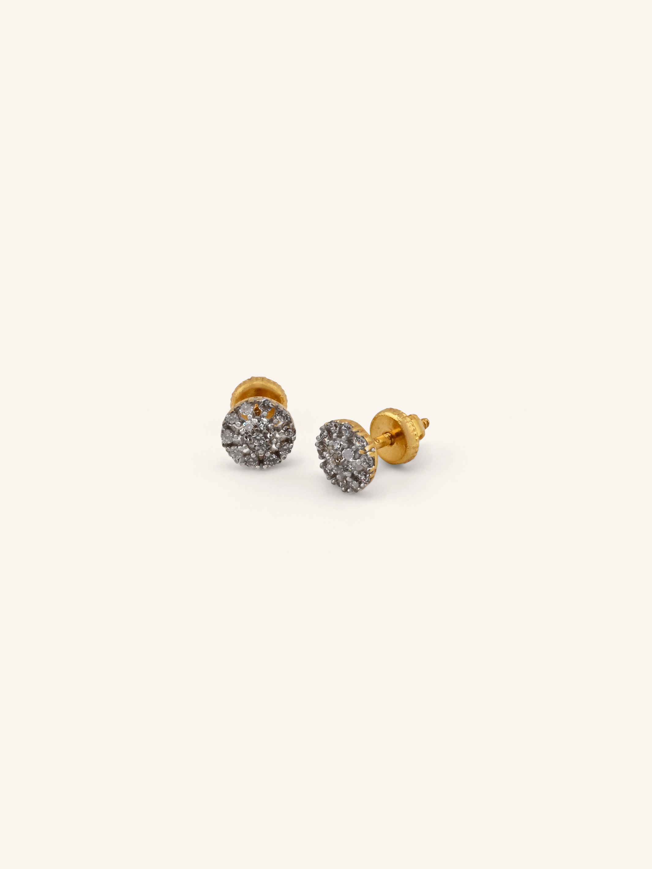 22ct Gold CZ Stud Earrings