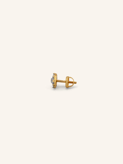 22ct Gold CZ Stud Earrings