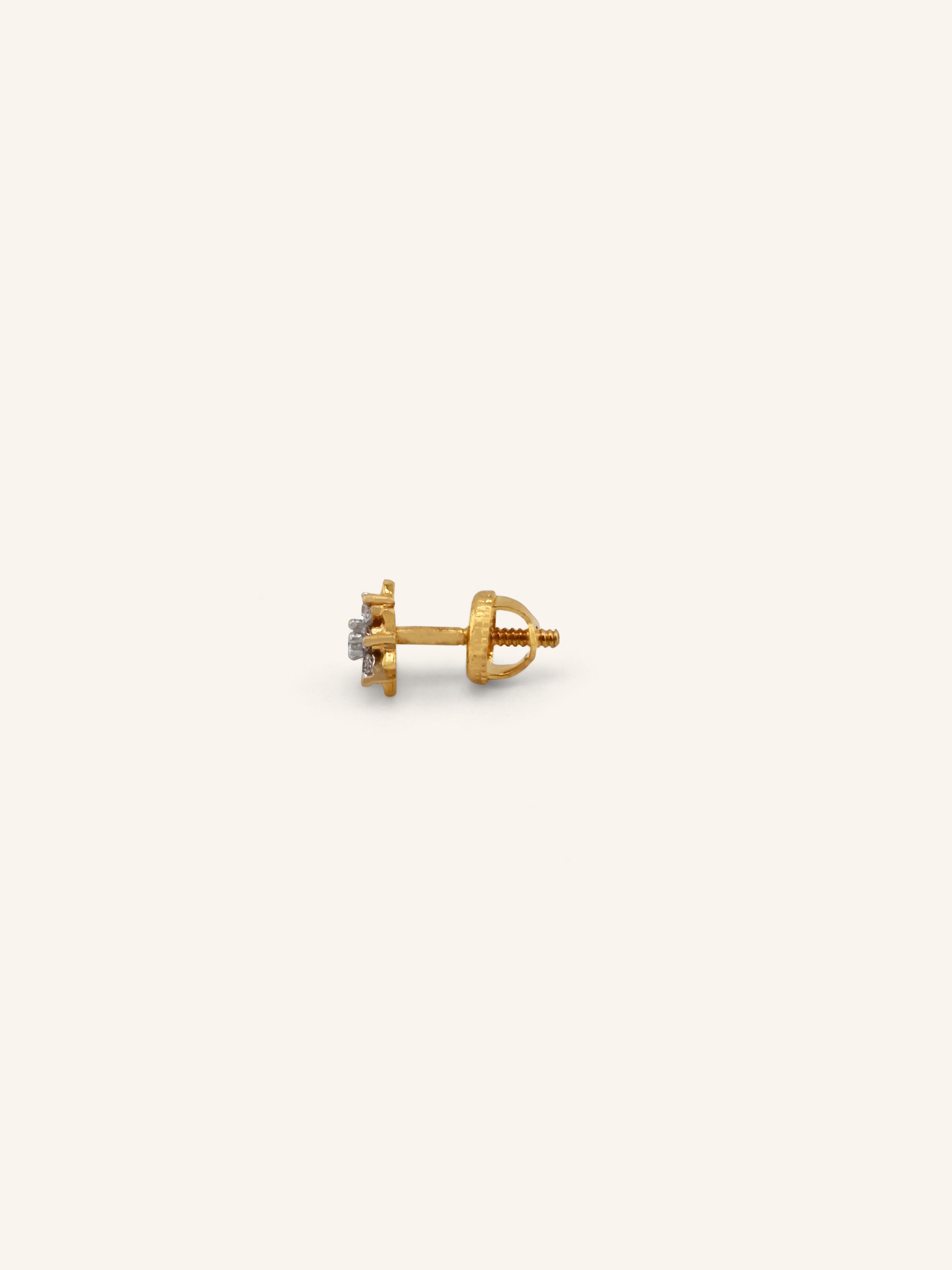 22ct Gold CZ Stud Earrings