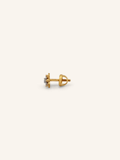 22ct Gold CZ Stud Earrings