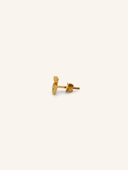 22ct Gold CZ Stud Earrings