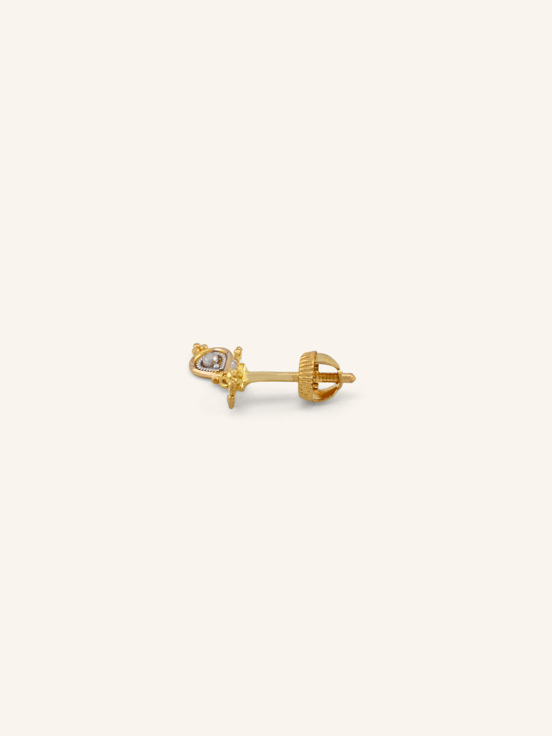22ct Gold Two Tone Earrings